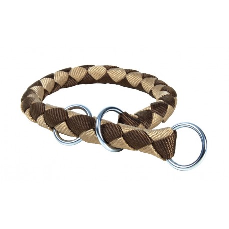 COLLARE CAVO SEMISTRANGOLO MARRONE/BEIGE