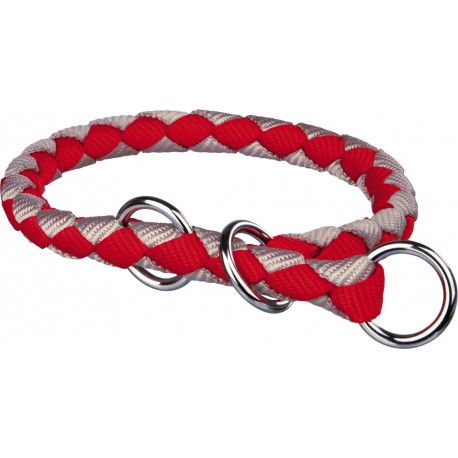 COLLARE CAVO SEMISTRANGOLO ROSSO/GRIGIO