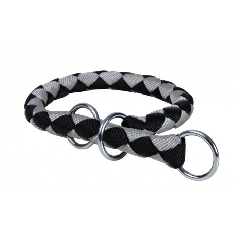COLLARE CAVO SEMISTRANGOLO NERO/GRIGIO