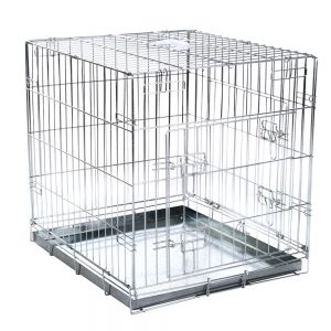 GABBIA PER CANE TRASPARENTE CON RETE CM.78X62X55