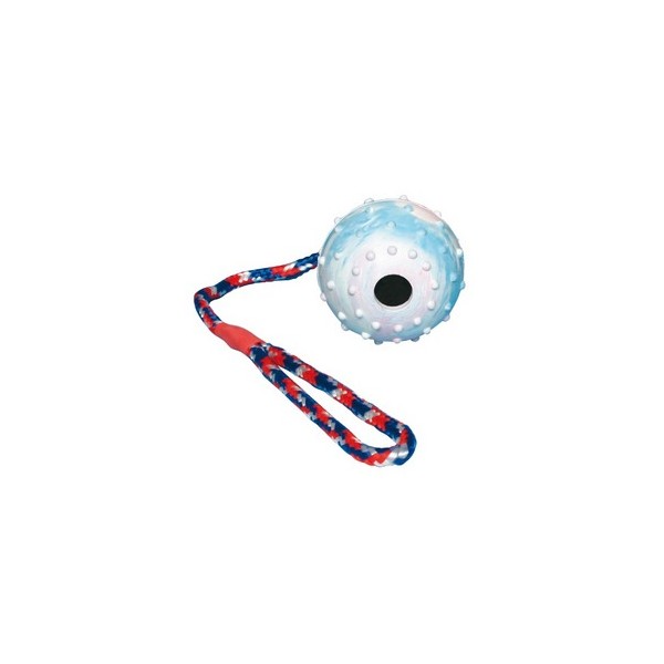 GIOCO PER CANE PALLA GOMMA CON CORDA CM.6