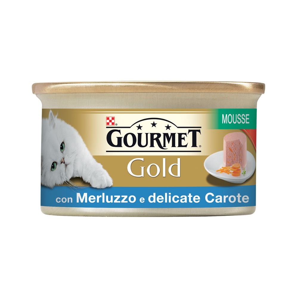 GOURMET GOLD MOUSSE MERLUZZO-CAROTE GR.85