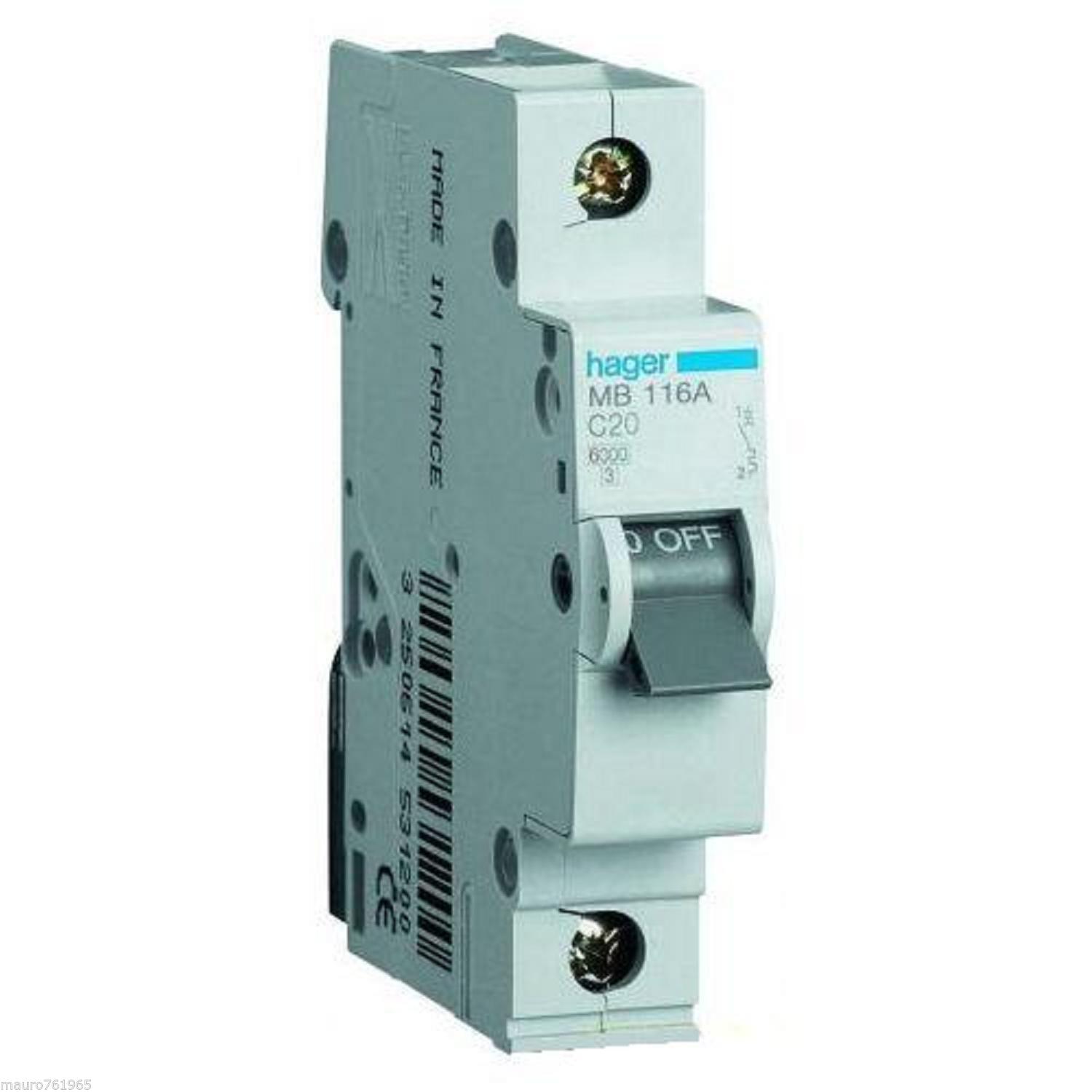 INTERR.MAGNET.BIPOL.1 MOD.25A HAGER