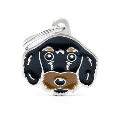 MEDAGLIETTA BLACK DACHSHUND MF71BLACK