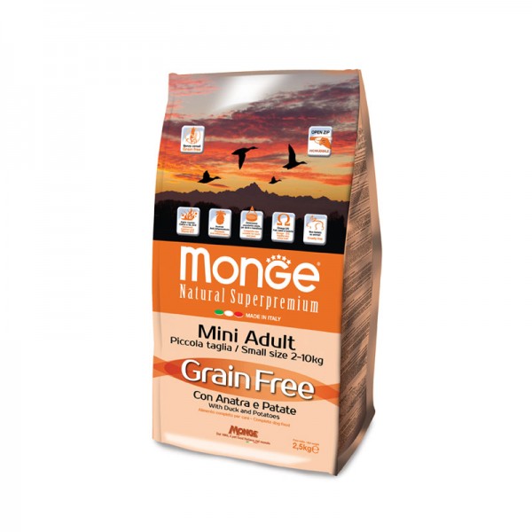MONGE GRAIN FREE ADULT MINI KG.2.5