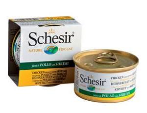 SCHESIR NATURE CAT GR.85 FIL.POLLO/SURIMI