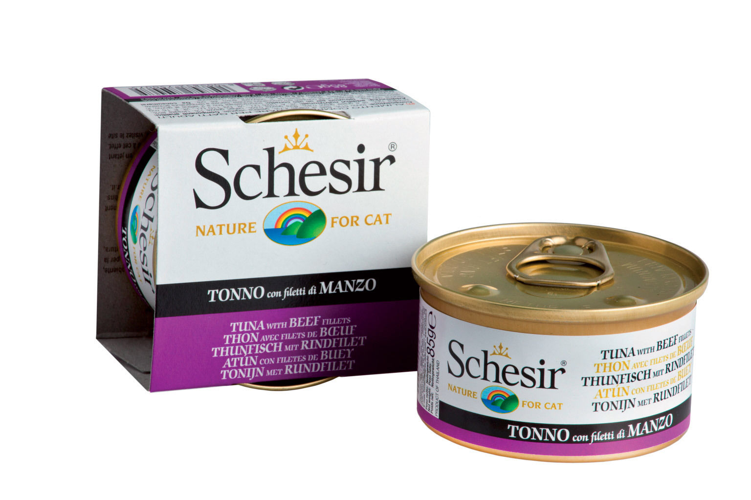 SCHESIR NATURE CAT GR.85 TONNO/MANZO